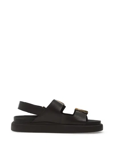 Clarks Aristella Bay Buckle-fastening Sandals In Black