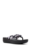 Clarks Women's Arla Glison Slip-on Platform Wedge Sandals In Black Multi