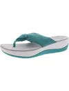 Clarks Arla Glison Womens Printed Cushioned Flip-flops In Blue