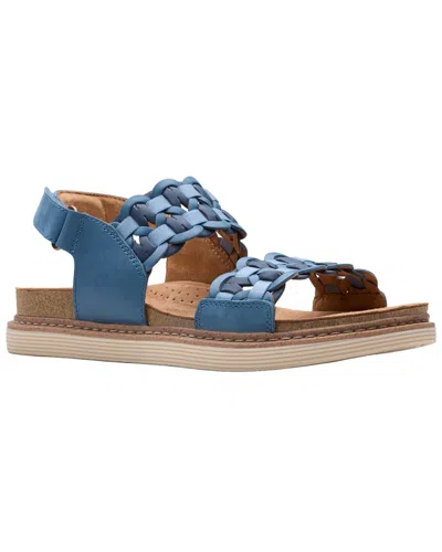 Clarks Arwell Glide Leather Sandal In Blue