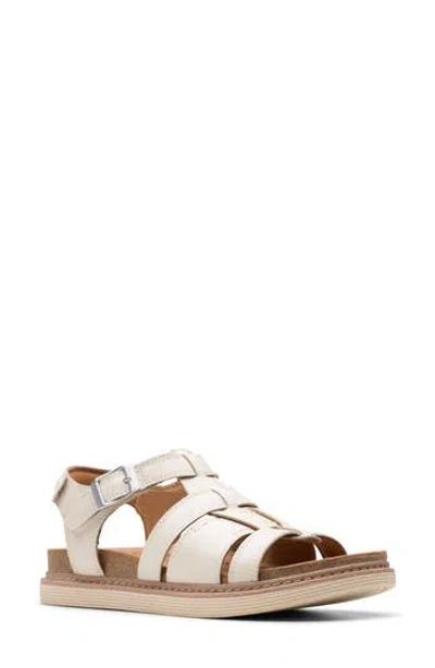 Clarks Arwell Sun Leather Sandal In White
