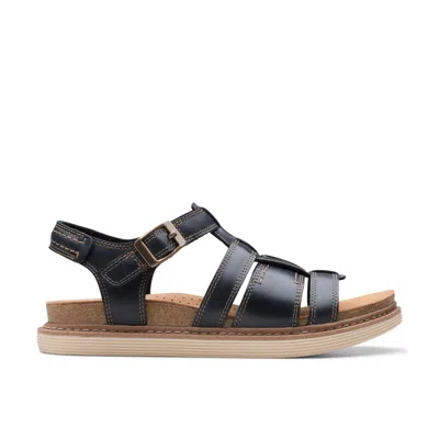 Clarks Arwell Sun In Black Leather In Multi