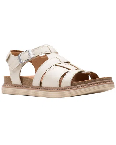 Clarks Arwell Sun Leather Sandal In White