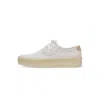 Clarks Ashcott Cup Off White Suede Men's Lifestyle Shoe In Off White Suede