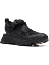 Clarks Atltrek Strap Womens Faux Leather Closed Toe Ankle Strap In Black