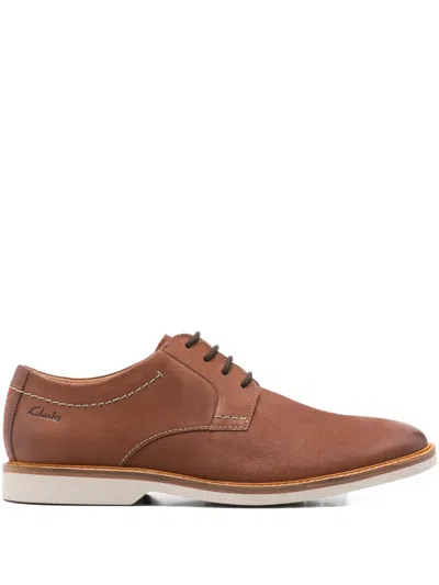 Clarks Atticus Lace-up Leather Derby Shoes In Brown
