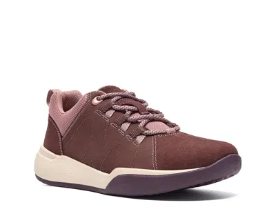Clarks Aydria Lace Sneaker In Burgundy