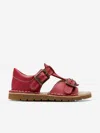 Clarks Baby Girls Leather Play Sun Reef Sandals In Red