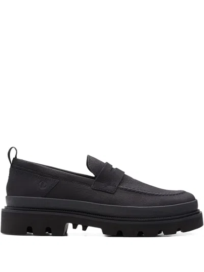 Clarks Badell Step Loafers In Black