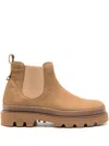 Clarks Badell Top Round-toe Ankle Boots In Braun