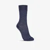 Clarks Basket Weave Crew Sock In Blue