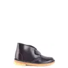 Clarks Black Leather Lace-up Boots In Black