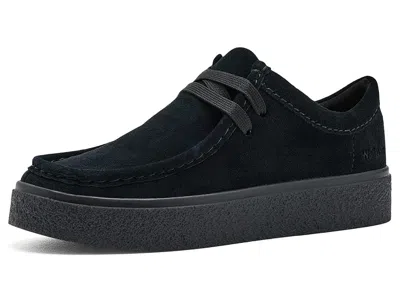 Clarks Boxbee Low Women's Dress Flat Shoes Black Leather: 5.5 B - Medium, Suede