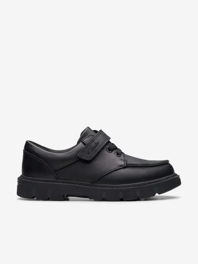 Clarks Kids' Boys Leather Lorcam Edge Shoes In Black