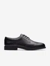Clarks Boys Leather Tapa Pure Brogues In Black