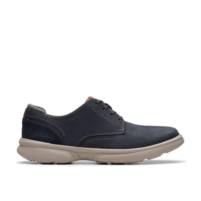 Clarks Bradley Plain In Blue Nubuck In Multi
