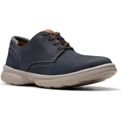 Clarks Men's Bradley Plain Shoes In Navy Nubuck