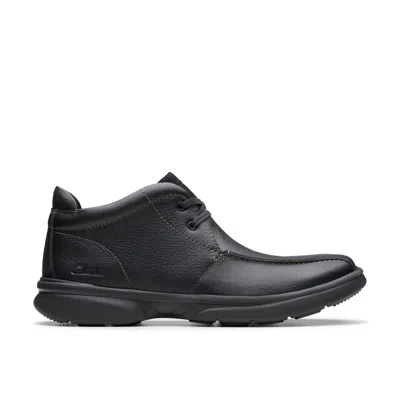 Clarks Bradley Up In Black Leather