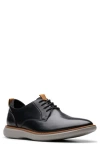 Clarks Collection Men's Brantin Plain Toe Dress Casual Shoes In Black Leather