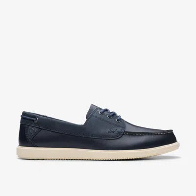 Clarks Bratton Boat In Blue