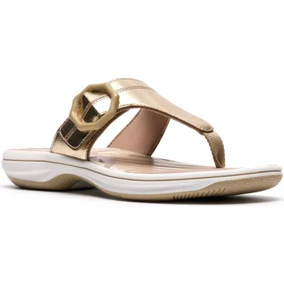 Clarks ® Breeze Cove Flip Flop In Champagne