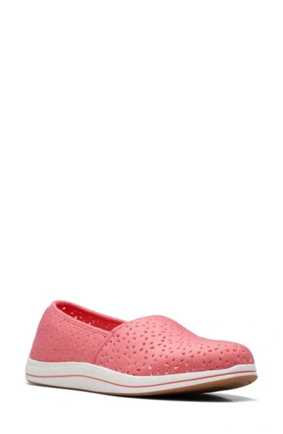 Clarks Women's Cloudsteppers Breeze Emily Perforated Loafer Flats In Strawberry