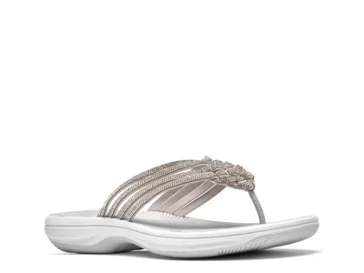 Clarks Breeze Gem Sandal In Silver