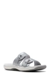 Clarks Breeze Maye Slide Sandal In Silver