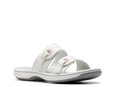 Clarks Breeze Maye Slide Sandal In White
