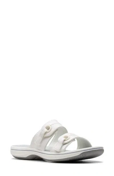 Clarks ® Breeze Maye Slide Sandal In White