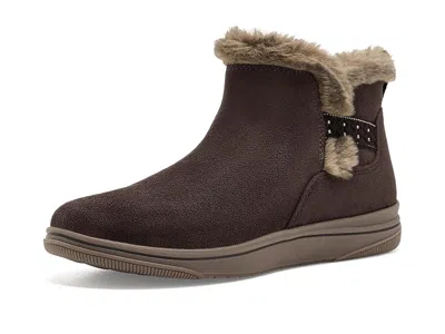Clarks Breeze Pearl Women's Boots Dark Brown: 7.5 D - Wide, Textile