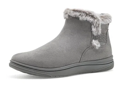 Clarks Breeze Pearl Women's Boots Dark Grey: 10 B - Medium, Textile In Gray