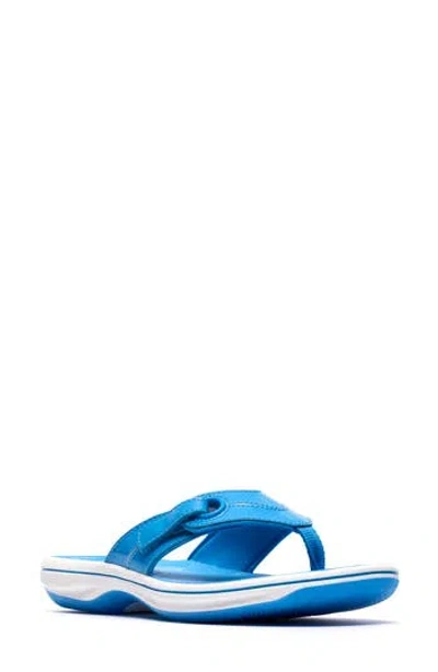 Clarks ® Breeze Reyna Flip Flop In Bright Blue