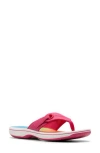 Clarks ® Breeze Reyna Flip Flop In Bright Pink Ombre