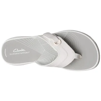 Clarks Brinkley Reyna Womens Toe Post Sandals Colour: White, Size: 8