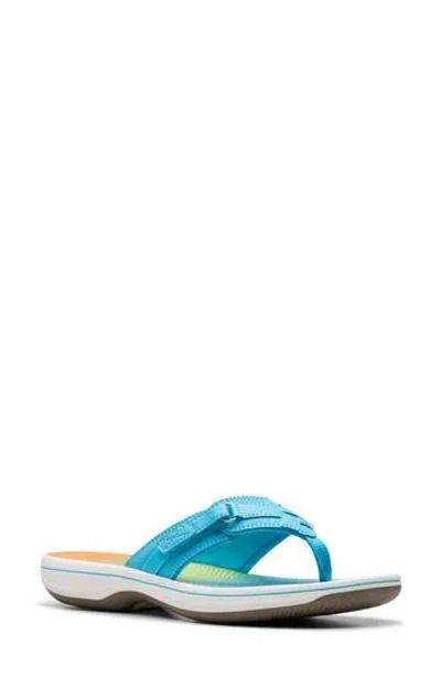 Clarks ® Breeze Sea Flip Flop In Turquoise Ombre