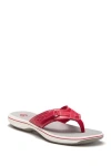 Clarks ® Breeze Sea Thong Sandal In Red