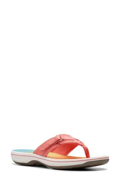 Clarks ® Breeze Sea Thong Sandal In Pink