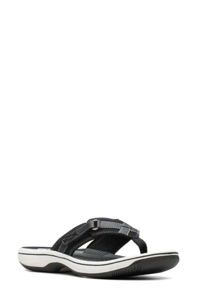 Clarks Breeze Sea Thong Sandal In Black