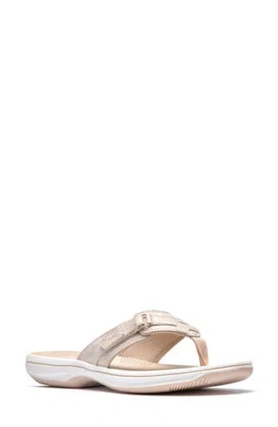Clarks ® Breeze Sea Thong Sandal In Gold