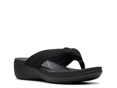 Clarks Breezerae Erin Wedge Sandal In Black