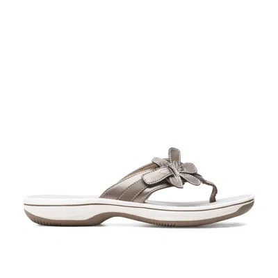 CLARKS BRINKLEY FLORA IN METALLIC SYNTHETIC