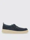 Clarks Polden Moc Suede Lace Up In Navy Blue
