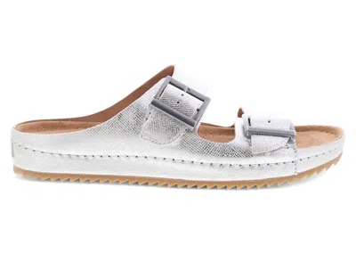 Pre-owned Clarks Brookleigh Sun Leather (women's) Sneakers In Silver