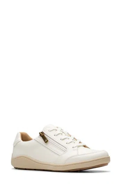 Clarks ® Bryianne Bayla Side Zip Sneaker In White