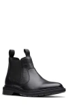 Clarks Collection Men's Burchill Up Boots In Black Leather
