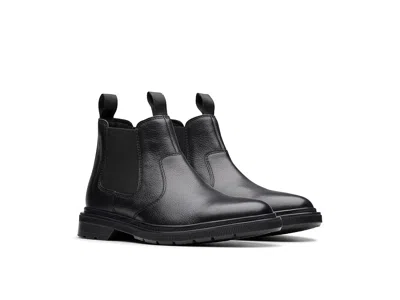 Clarks Burchill Up Men's Boots Black Leather: 9 D - Medium