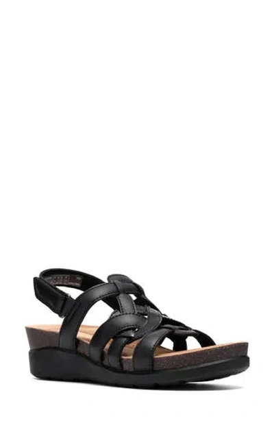 Clarks ® Calenne Gracie Wedge Sandal In Black Combo