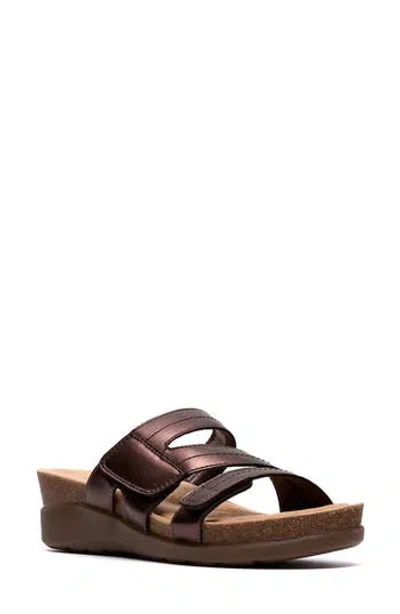 Clarks ® Calenne Holly Wedge Slide Sandal In Brown