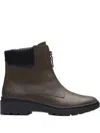 Clarks Calla Zip "dark Olive" Boots